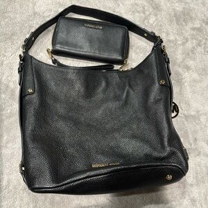 Michael Kors black purse and wallet